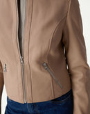 Jaqueta Couro Pelica Deluxe - Rosa Claro