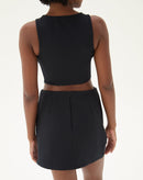 SAIA CURTA SLIM DE ALFAIATARIA - PRETO