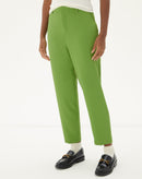 CALÇA MOM CROPPED DE ALFAIATARIA - VERDE