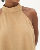 BLUSA FRENTE ÚNICA - AREIA