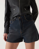 SHORTS CURTO JEANS - MARROM