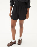 Shorts Cintura Alta Cós Lastex - Preto