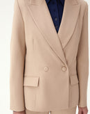 BLAZER SLIM ABOTOAMENTO DUPLO ALFAIATARIA - BEGE