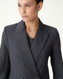 BLAZER SLIM ABOTOAMENTO DUPLO ALFAIATARIA - CINZA