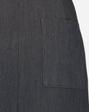 SAIA MIDI COM FENDAS ALFAIATARIA - CINZA