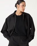 CASACO COM PUNHO LARGO - PRETO