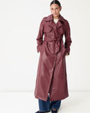 TRENCH COAT COM CINTO PU - VINHO