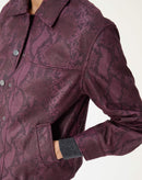 JAQUETA QUADRADA COBRA PU - VINHO