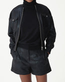 JAQUETA BOMBER METALIZADA - PRETO