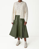 CARDIGAN TRICOT PONTO DIFERENCIADO - BEGE