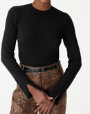 SUÉTER TRICOT GOLA CARECA - PRETO