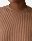 SUÉTER TRICOT GOLA CARECA - BEGE