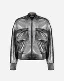 JAQUETA BOMBER METALIZADA - PRATA