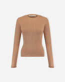 SUÉTER TRICOT GOLA CARECA - BEGE