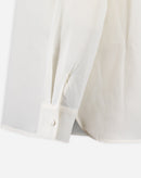 CAMISA ALONGADA COM FENDA - OFF-WHITE