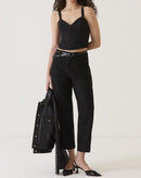 BLUSA COM ALÇAS DE ALFAIATARIA - PRETO