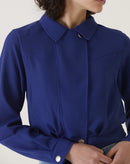 JAQUETA CURTA DE ALFAIATARIA - AZUL