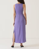 VESTIDO COM DECOTE HALTER E MOULAGE - ROXO