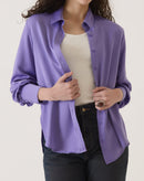 CAMISA MANGA LONGA DE CETIM - ROXO