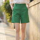 [Leve 4, Pague Só 2!] Short Luna Feminino em Linho e Viscose de Cintura Alta com Acabamento em Alfaiataria